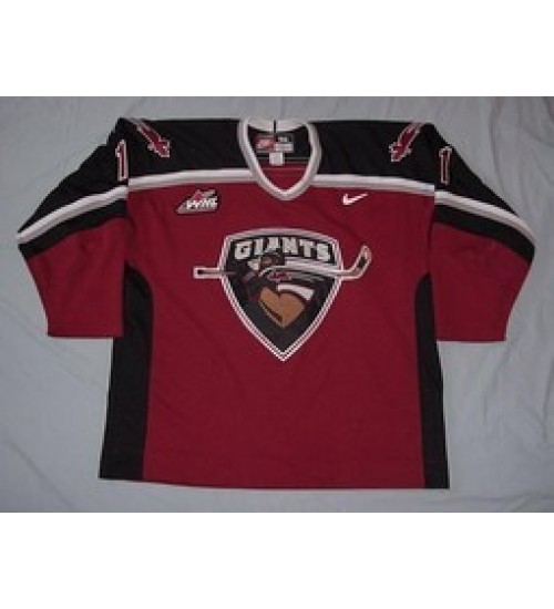 Custom WHL Vancouver Giants 02 03 Robin Big Snake Road Hockey Jersey Red